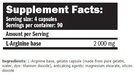 Amix Arginine Pure Amino Acid 360 capsule facts