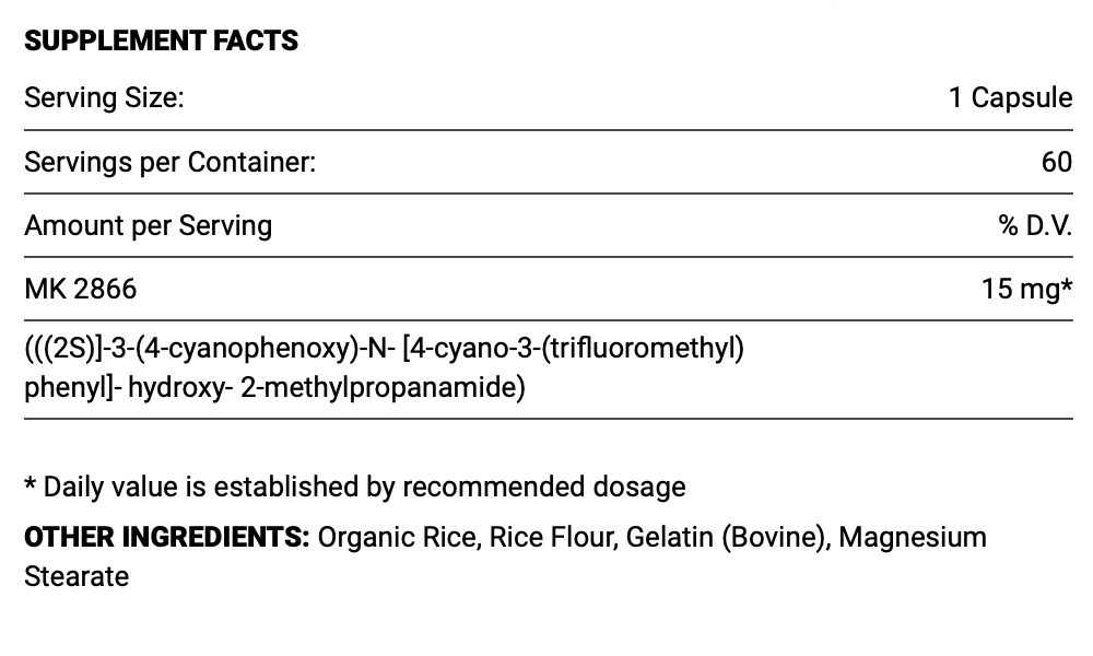 BIO Molecule Ostarine (MK-2866) facts